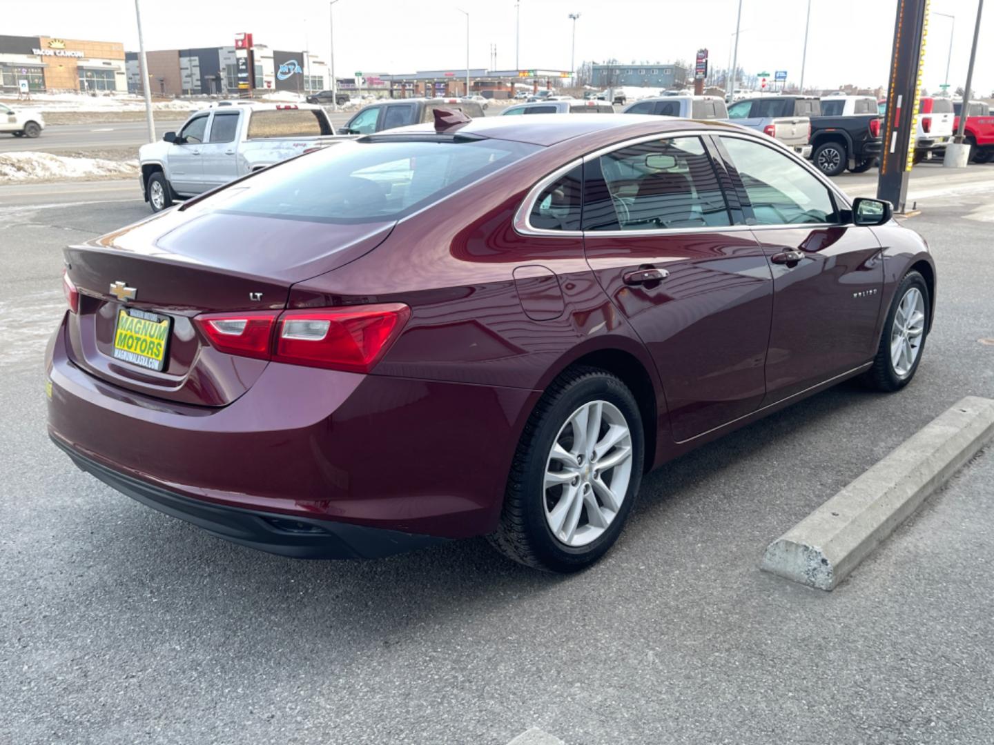 2016 Burgundy Chevrolet Malibu LT (1G1ZE5ST7GF) with an 1.5 Turbo inline 4 engine, 6 speed automatic transmission, located at 1960 Industrial Drive, Wasilla, 99654, (907) 274-2277, 61.573475, -149.400146 - Photo#3